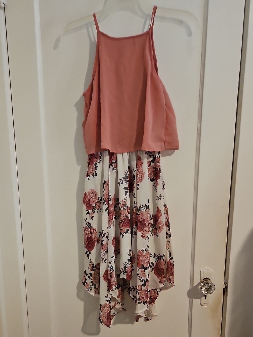 Rue21 Pink and White Floral Midi Dress Size X-small